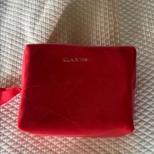 Clarins Bold Red Star Cosmetic Case